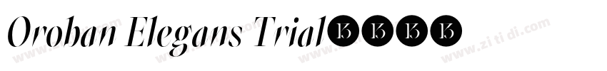 Oroban Elegans Trial字体转换